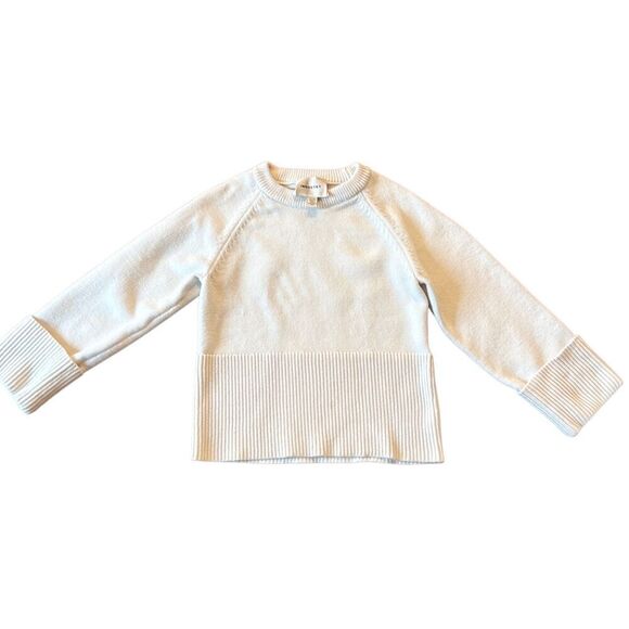 Industry white cuffed ribbed crewneck sweater size xsmall - Picture 1 of 7
